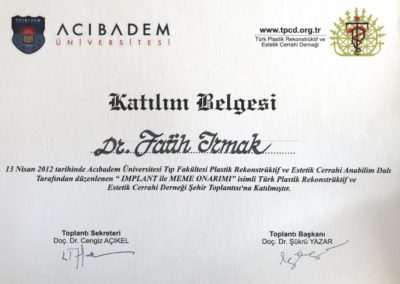 Acibadem implant breast repair 2012